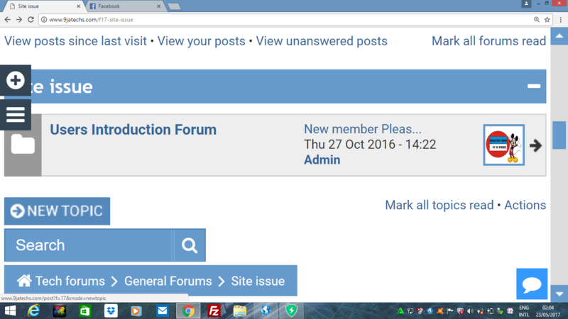 HOW  TO CREATE NEW TOPIC AT 9JATECHS FORUMS Screen12