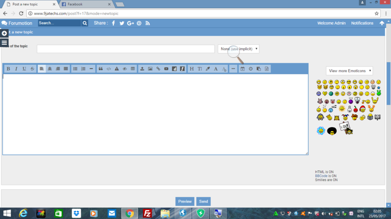 HOW  TO CREATE NEW TOPIC AT 9JATECHS FORUMS Screen13