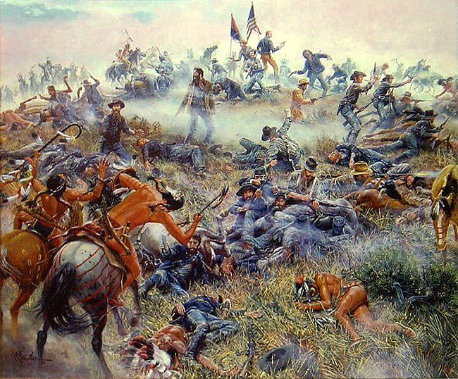 Gravures14 : US Cavalry2 - Custer - Little Big Horn 1913