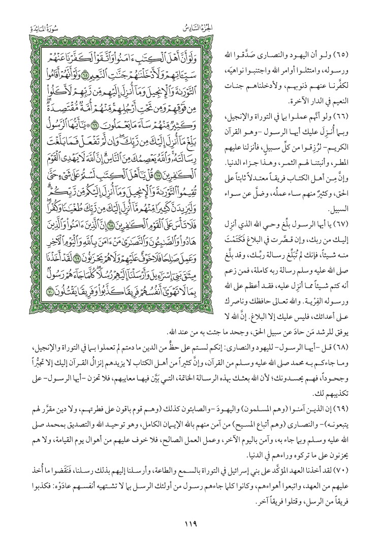 سوره المائده وتفسيرها صفحه 119 013413