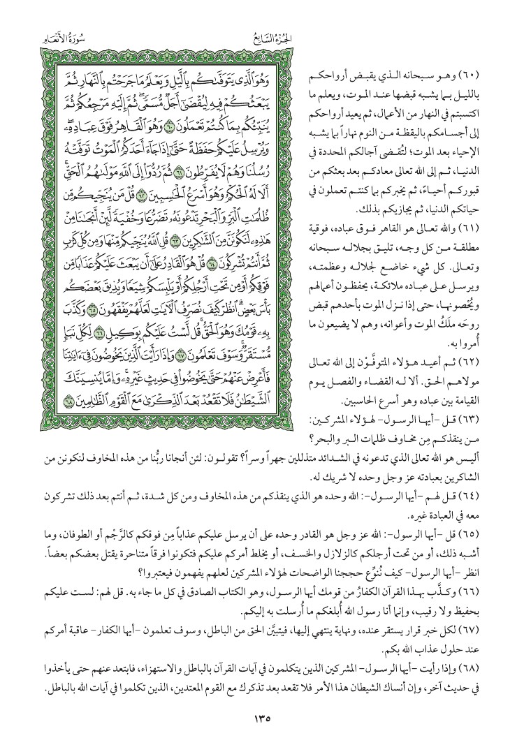 سوره الانعام وتفسيرها صفحه 135 015010