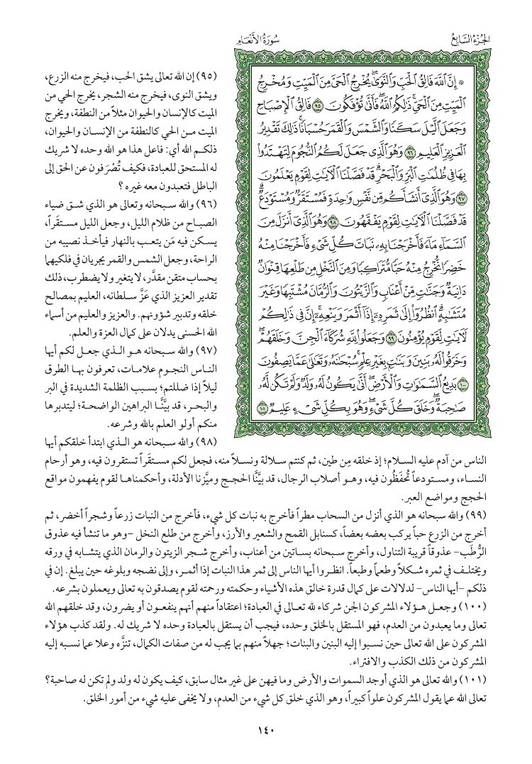 سوره الانعام وتفسيرها صفحه 140 015511