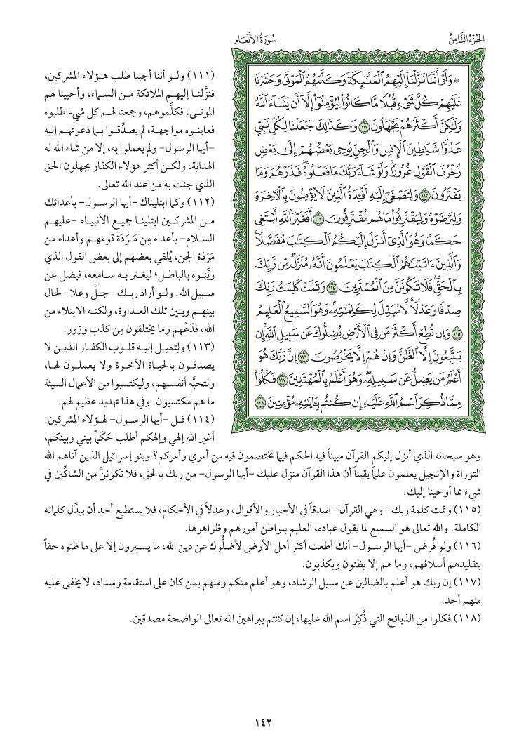 سوره الانعام وتفسيرها صفحه 142 015710