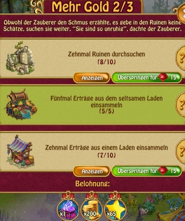 -> 8: Mehr Gold 1-3/3 / Mehr Stein 5/5 / Willkommen im Dschungel Quest_48