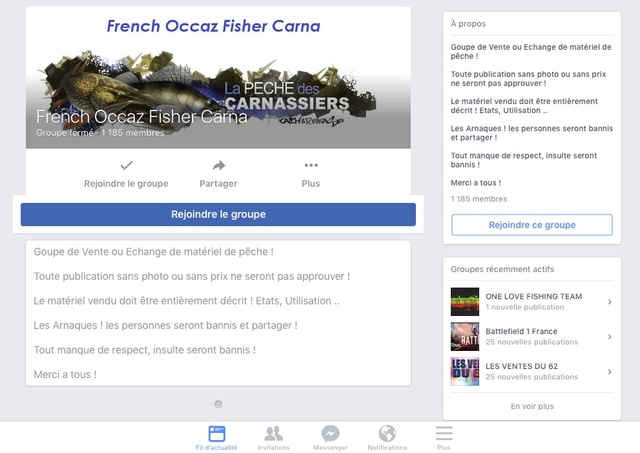 French Occaz Fisher Carna groupe Facebook, violation bannière ! Image11