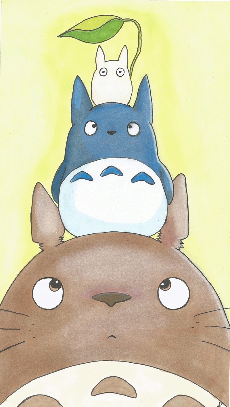 Tentative aux promarker^^ Totoro10