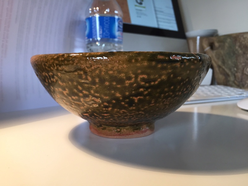 Unusual heavy glazed bowl Img_1426