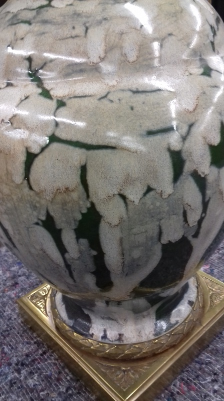 Vase Art Nouveau : Porcelaine et cuivre 20170216