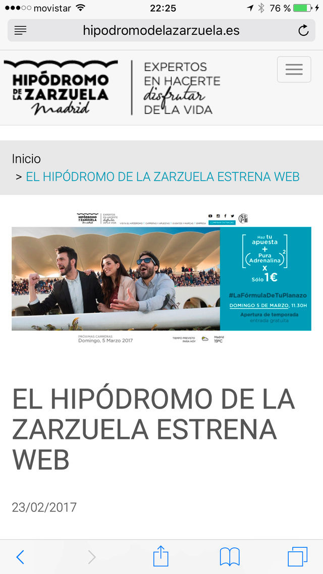NUEVA WEB Y NUEVAS APUESTAS EN HIPÓDROMO DE LA ZARZUELA  Img_4711
