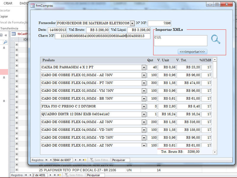 Importar todas as NFe (Nota Fiscal Eletrônica (Xml)) de uma pasta (versão Xml: 1.10, 2.00 e 3.10) Tela10