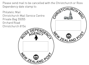 Nueva Zelanda - Servicio de Matasellado. Christ10