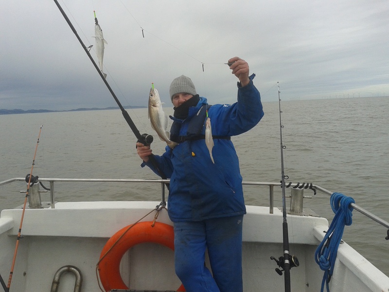 Hi My Boat Callou and some of the fish we caught during 2016 fishing out of Rhyl Harbour 20170112