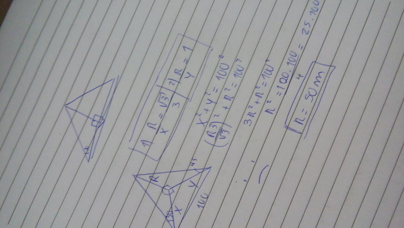 Altura entre os vértices de dois triângulos  Abccc10