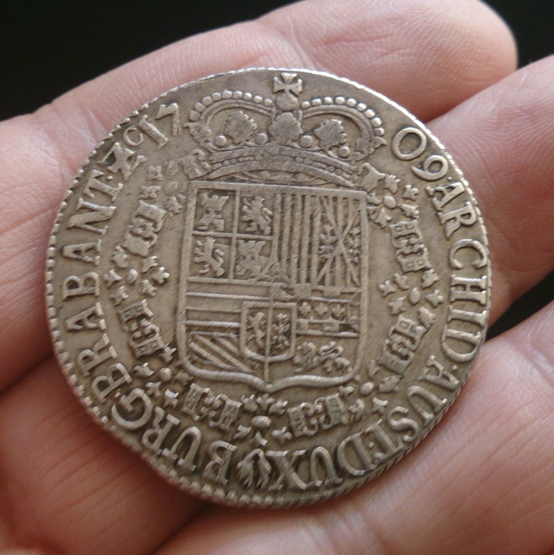 Patagón 1709. Carlos III (pretendiente). Brabante (Amberes) 1709f10