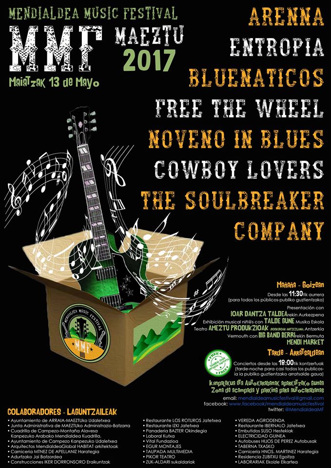 MENDIALDEA MUSIC FESTIVAL - 13 DE MAYO - MAEZTU. The Soulbreaker Company, Arenna, Bluenaticos, Cowboy Lovers....GRATIS!! 18238510