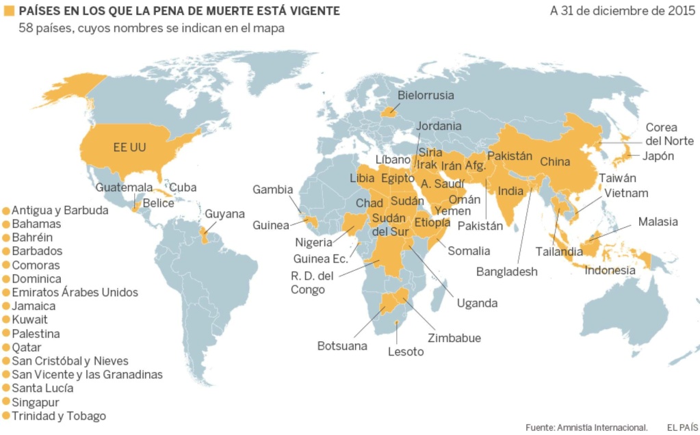 Pena de muerte en los Estados del mundo (mapa) 14707510