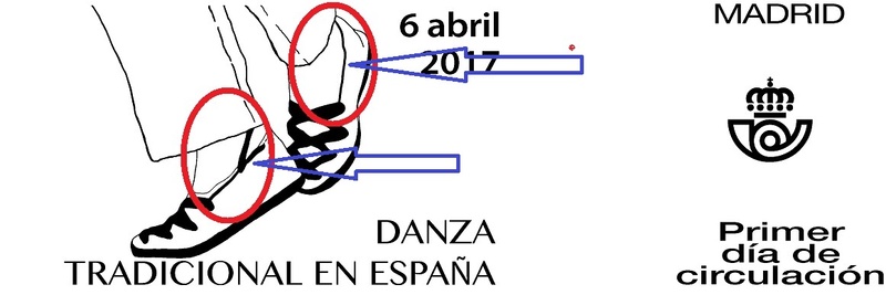 Error en matasellos primer dia de España Danzas10