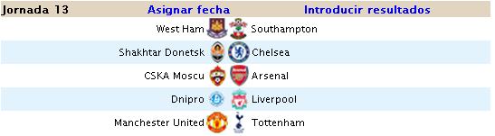 Alineaciones Décimo Tercera Jornada J13_pl10