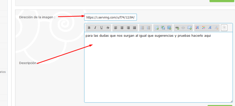 textarea_content - La imagen del foro se sobrepone con la descripción Screen16