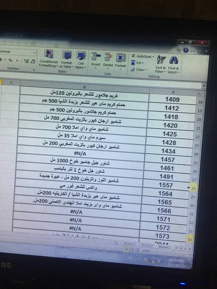  منتجات توفرت اليوم الاحد 4-5-2017  بفرع المنوفيه 15800344