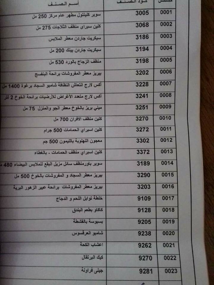  بيان منتجات ماي واي التي توفرت اليوم السبت 20 -5-2017  بفرع اكتوبر 9624