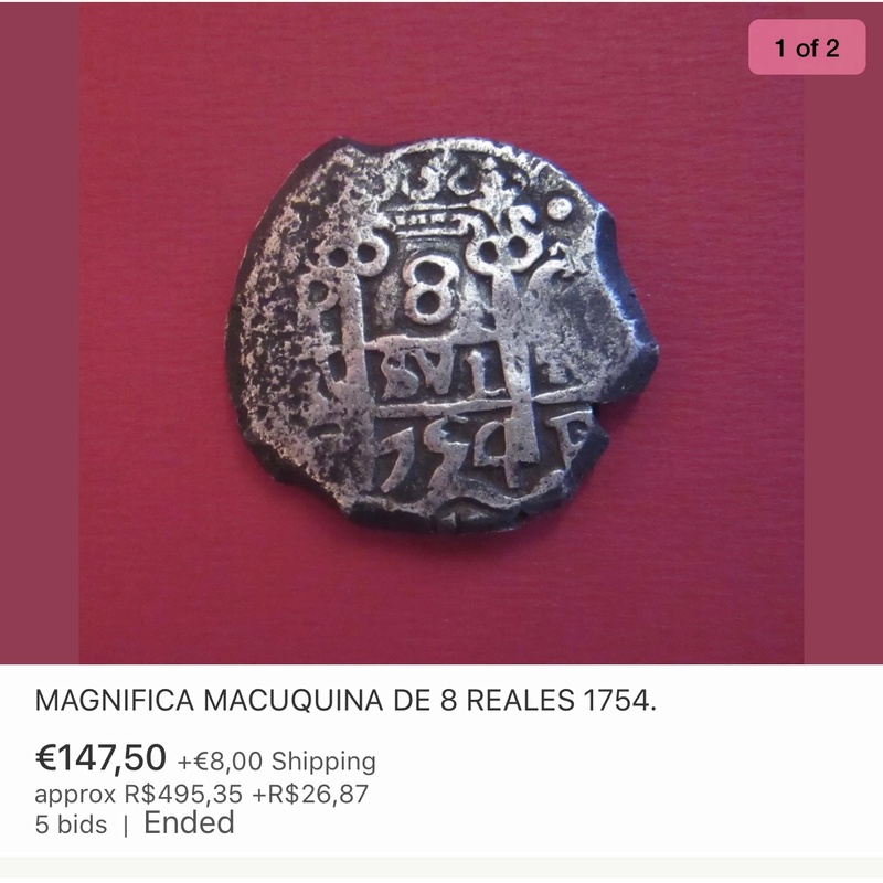 8 reales Macuquinos Fernando VI ceca de Potosi-1754- Img_2812