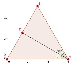 Se os pontos O=(0,0), A=(6,0) e B(3,3V3) são  Screen11