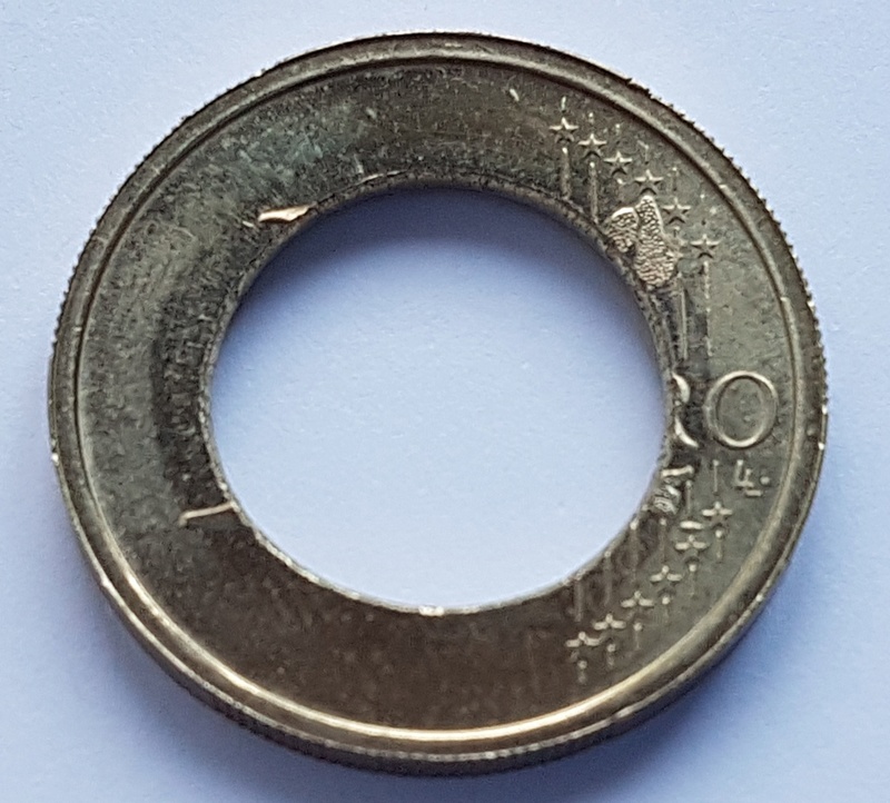   Aro de Euro alemán acuñado sin nucleo  20170511