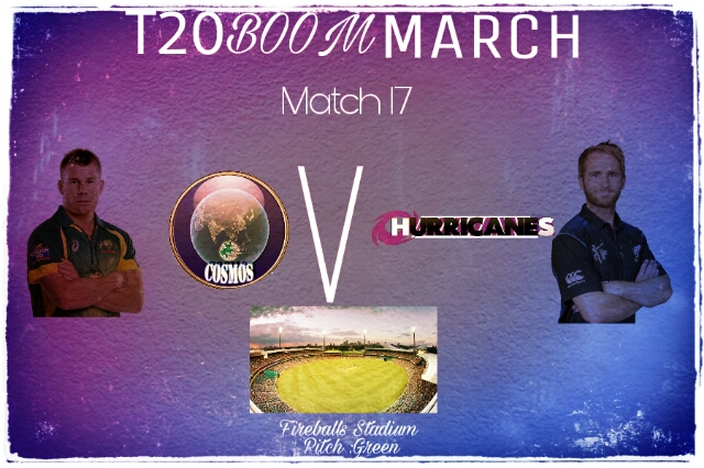 T20 Boom March | Match 17 | COSMOS (H) v/s HURRICANES | 29/03/17 Picsar12