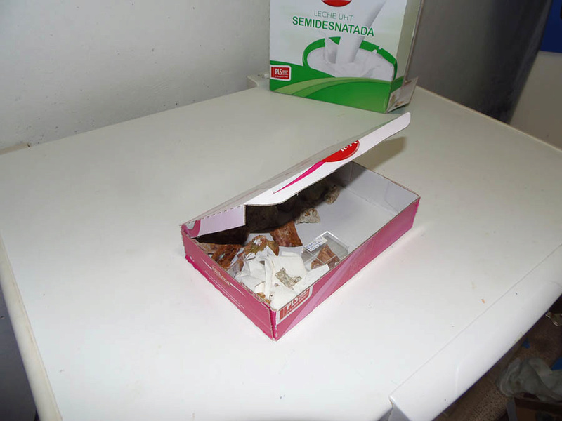 Adaptando una caja de leche para guardar nuestras muestras. P5162511