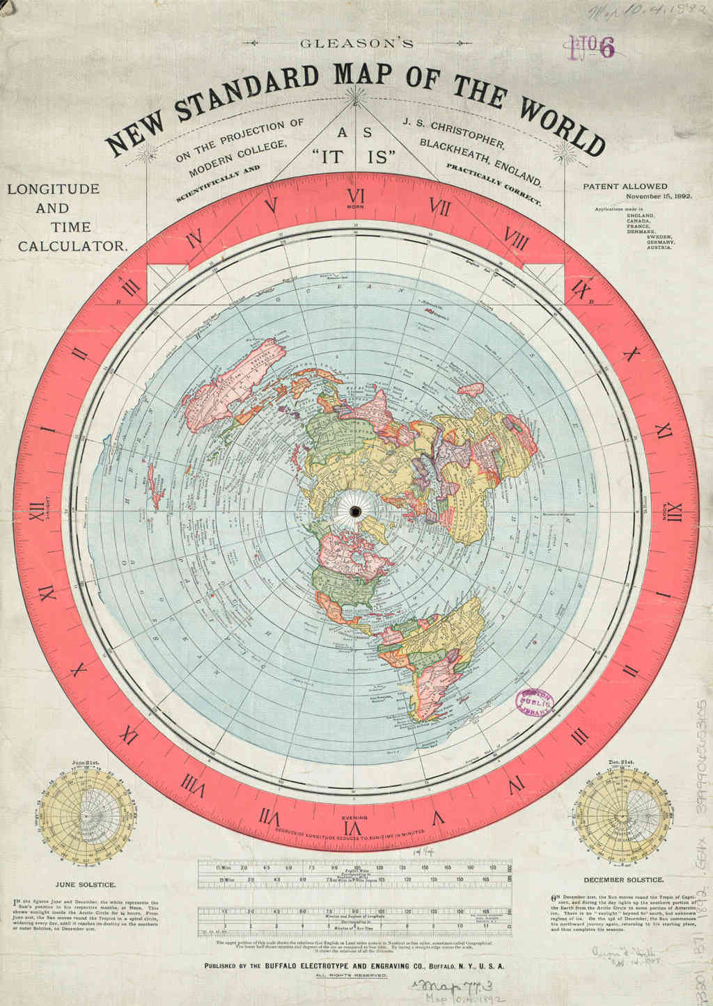 flat earth map