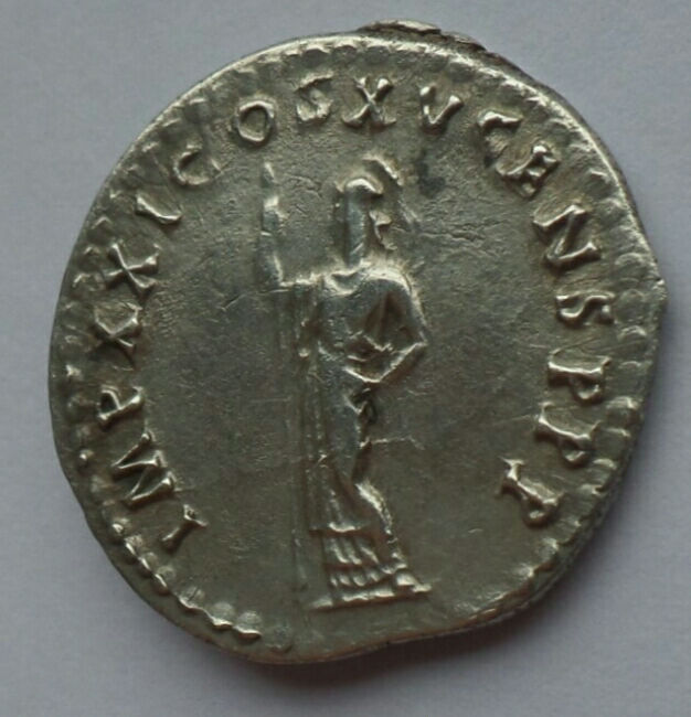 Denario de Domiciano. IMP XXI COS XV CENS P P P. Minerva estante a izq. Ceca Roma. Captur24