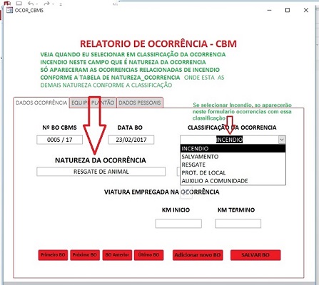 [Resolvido]Filtrar dados Formulário por tipo de Ocorrência Sem_ty10