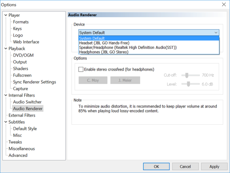 MPC-HC x64 "Internal Audio Renderer" option missing? Image_12