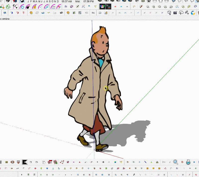  [ SKETCHUP généralité ] Vectorisation Image Tintin10
