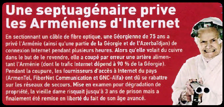 Privé de net en Arménie  110