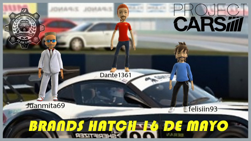 XBOX ONE - PROJECT CARS // RESULTADOS BRANDS HATCH / 16-05-2017 Podium13