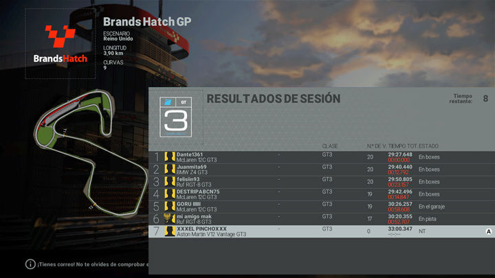 XBOX ONE - PROJECT CARS // RESULTADOS BRANDS HATCH / 16-05-2017 Result13