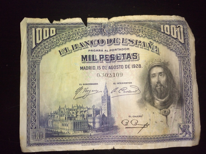 billete 1000 pesetas 1928 valor P7042822