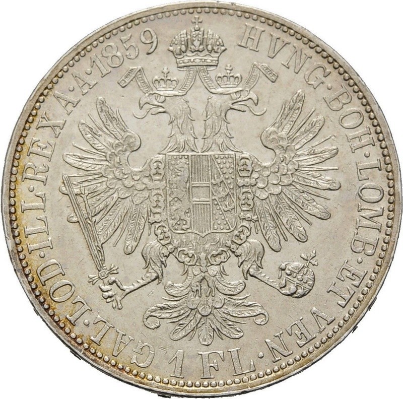 1 Florin Austria Franz Joseph 1859 Yuster10