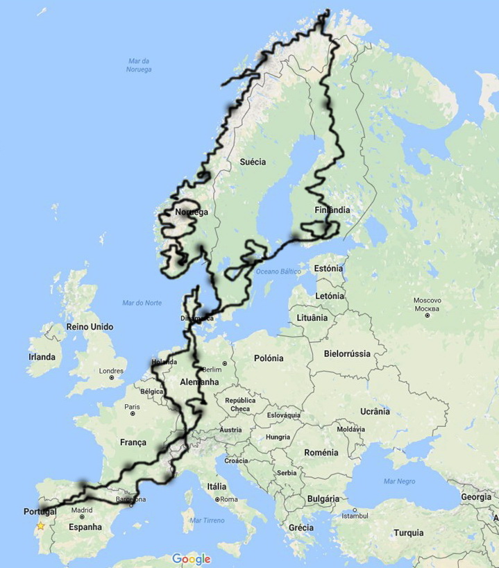 escandinavia - Escandinávia 2017  Mapa_t10