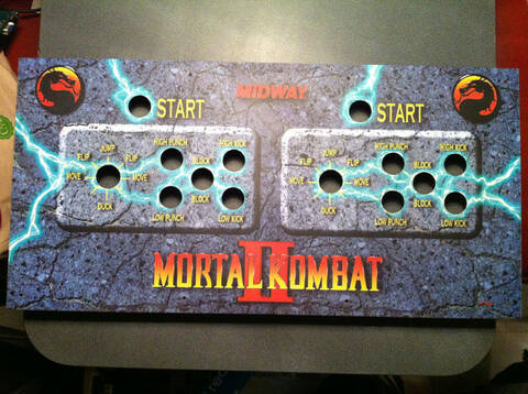 Mortal Kombat 2 Arcade Control Panel Overlay MK2 MKII 3M Premium Film w/ Lam 