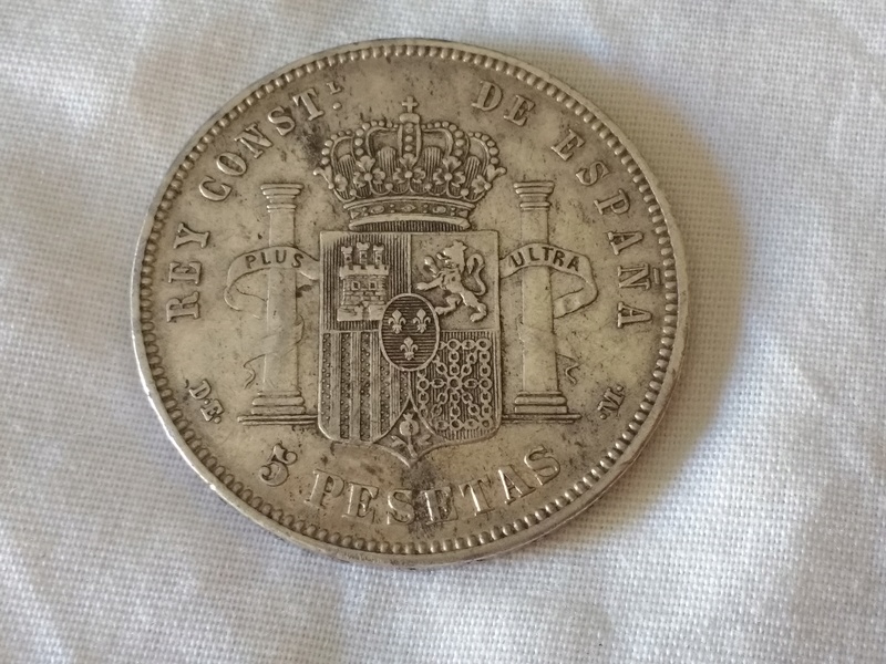5 pesetas 1877 (*18 *77). Alfonso XII. D.E.M. 21742_12