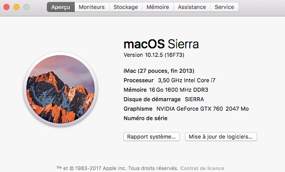 macOS Sierra 10.12.5 Mac-bu10