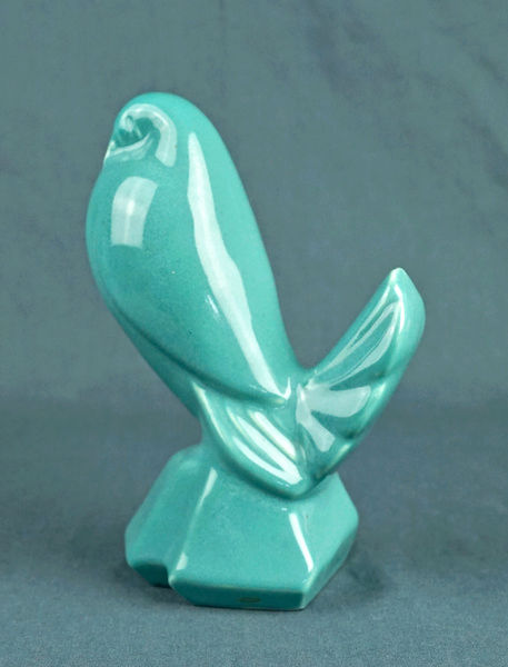 Art Deco Pottery Pouter Pigeon, Unmarked Blue_p16