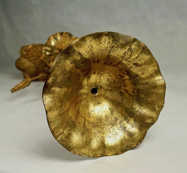 Pair of Large Gilt Metal Lotus Flower Lamp Bases? Lotus_28