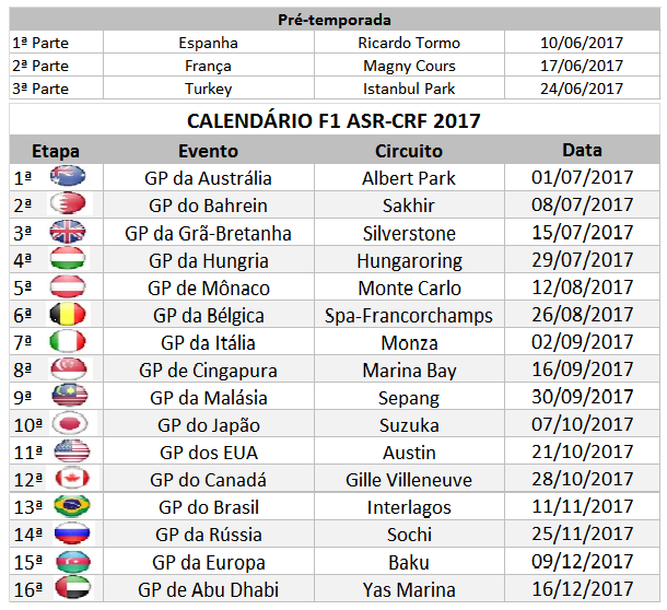 Calendario Campeonato F1 ASR-CRF 2017 Calend11