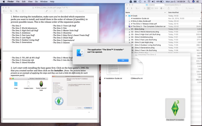 Sims 3 mac installer problem Screen11