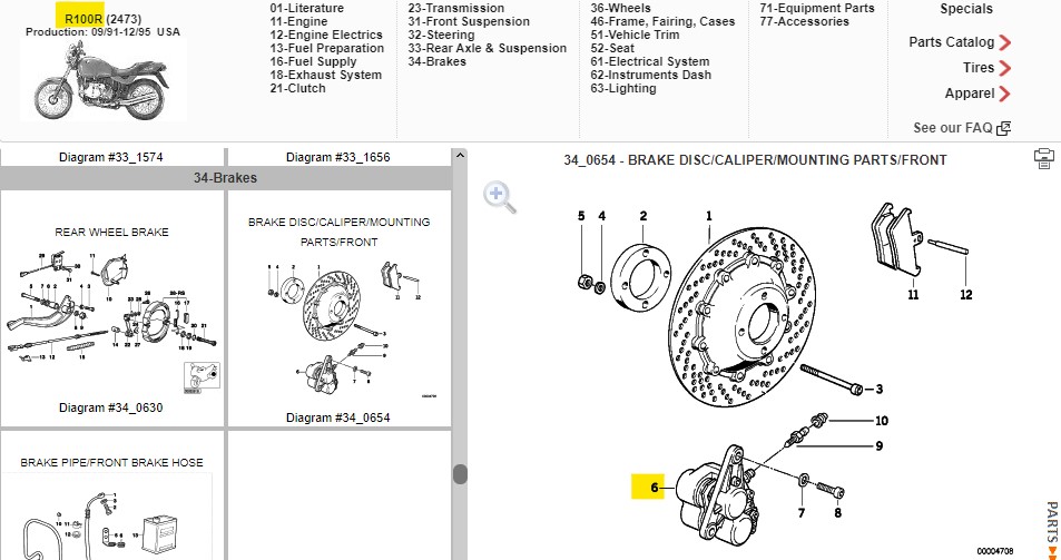 ETRIERS BREMBO R100R/K1100LT Etrier12