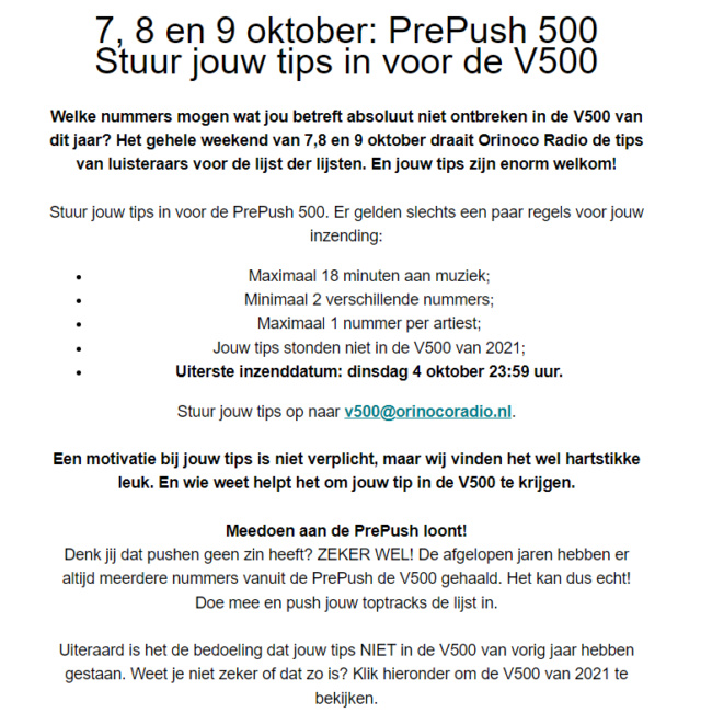 7, 8 en 9 oktober: PrePush 500 Preush10